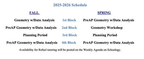2025-2026 Schedule FALL                                             2025-2026 Schedule               