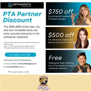 pta partner discount flyer